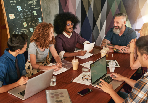 Group of workers at table